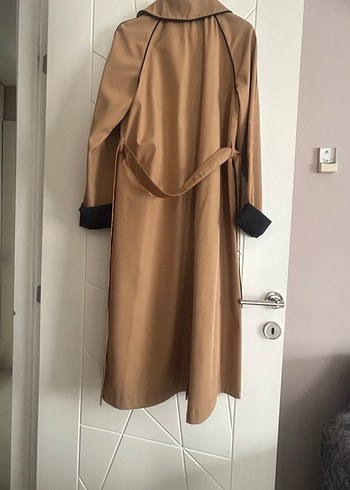 FULLA MODA Bej Uzun Kadın Trençkot - Görsel 2