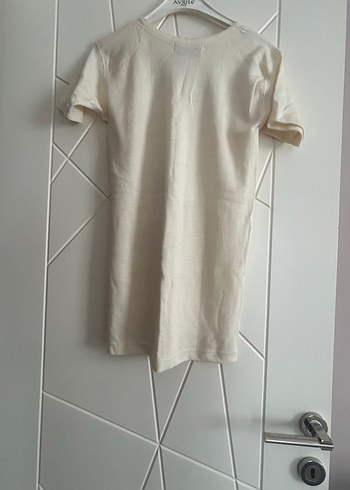 YÜN Kır Beyaz Kısa Kollu Kadın İçlik Tişört - Görsel 2