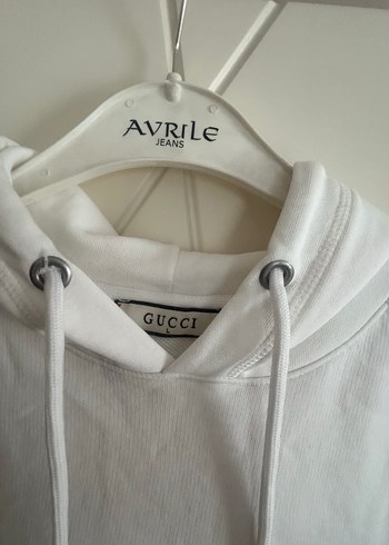 GUCCI  Beyaz Pamuklu Baskılı Üniseks Sweatshirt - Görsel 3