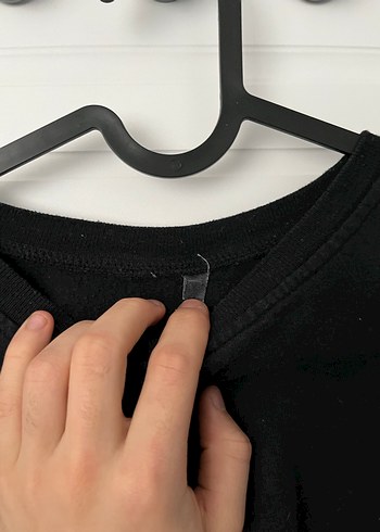 Siyah Kadın Uzun Kollu Sweatshirt - Görsel 3