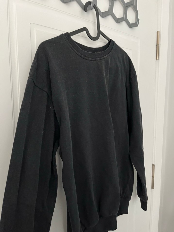 Siyah Kadın Uzun Kollu Sweatshirt - Görsel 2