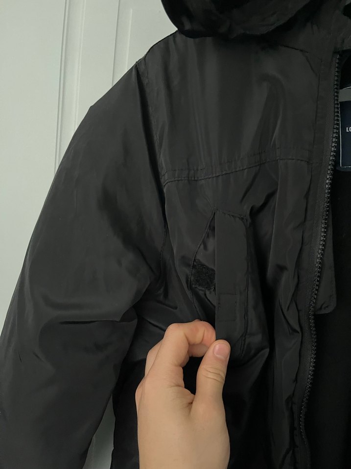 Siyah Kapüşonlu Fermuarlı Erkek Mont - Görsel 5