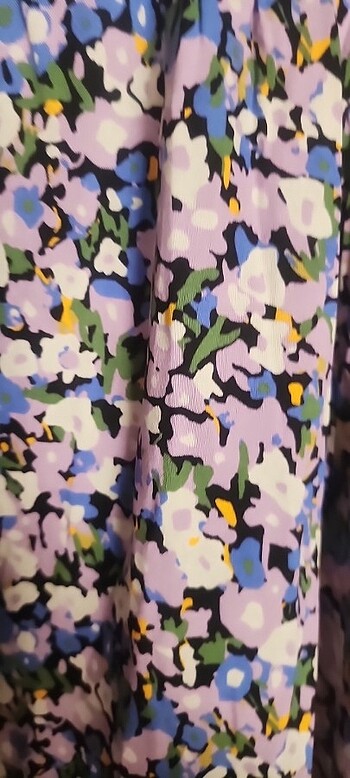 Mor çiçekli elbise hamile giyim - Görsel 7