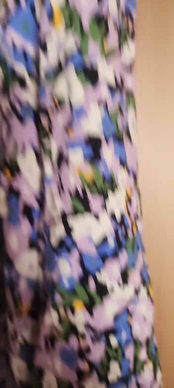 Mor çiçekli elbise hamile giyim - Görsel 8