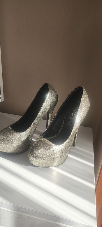 Platform gumus aldo ayakkabı - Görsel 2