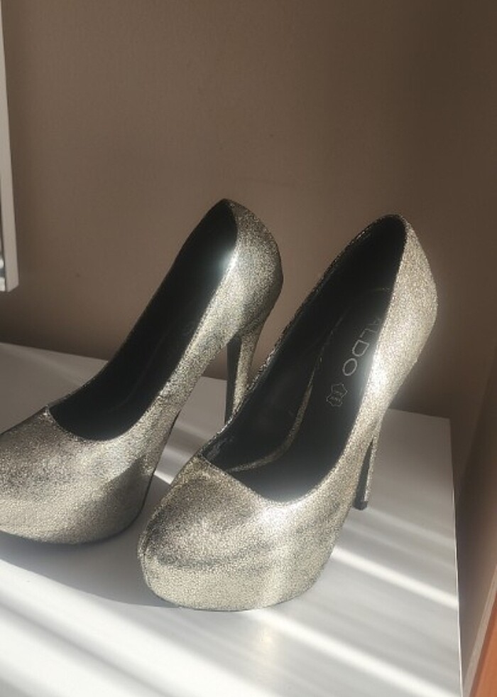 Platform gumus aldo ayakkabı - Görsel 2