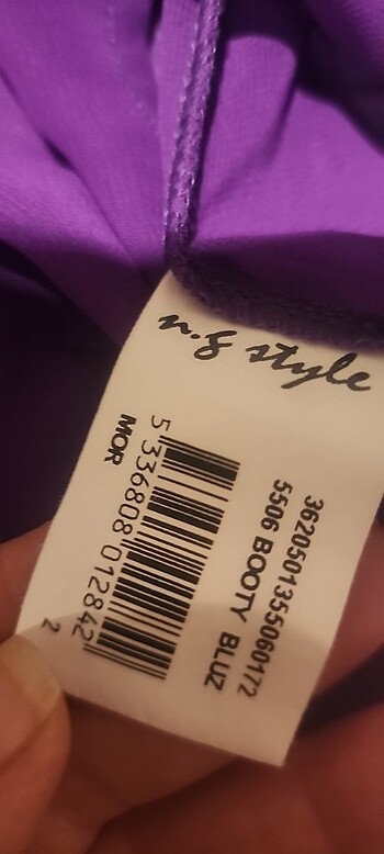38 Beden mor Renk Mg Style bluz mor 