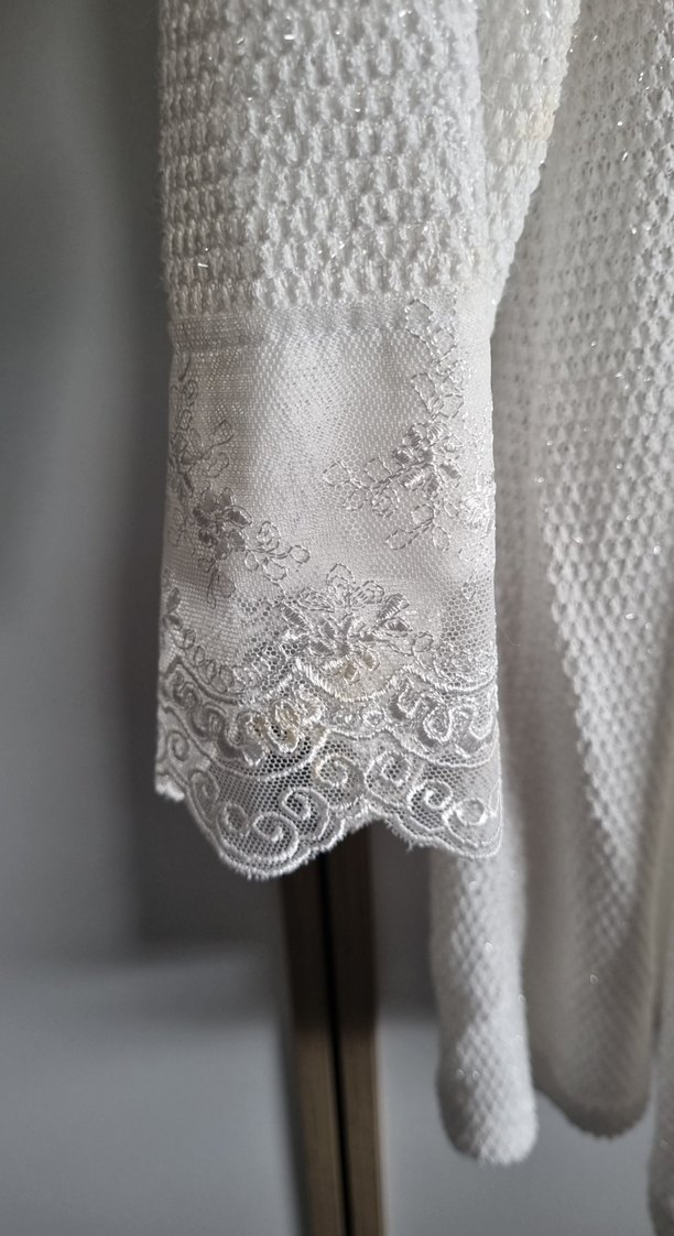 Beyaz Midi Kadın Sabahlık - Görsel 2