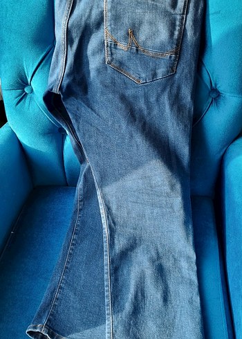 Erkek Mavi Denim Regular Fit Jeans - Görsel 5