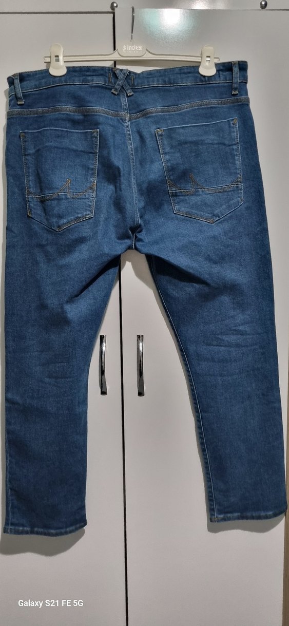 Erkek Mavi Denim Regular Fit Jeans - Görsel 2