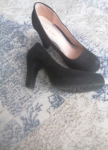 Topuklu süet ayakkabı  - Görsel 4