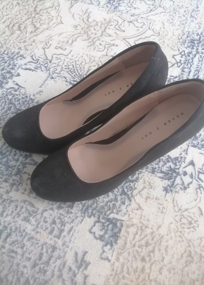 Topuklu süet ayakkabı  - Görsel 2