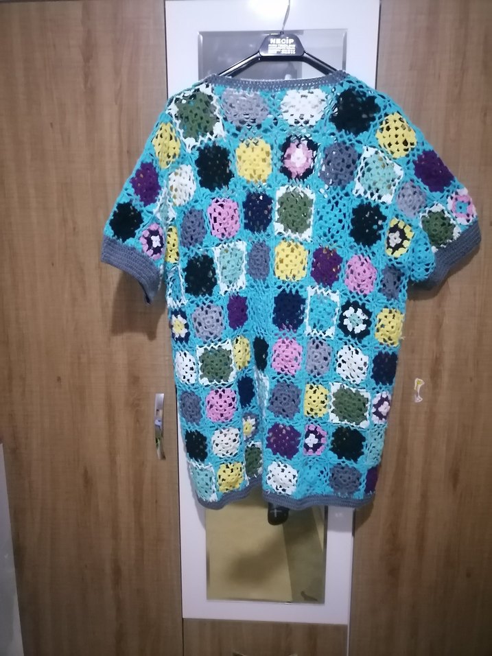 Renkli Örgü Kadın Hırka Midi Boy - Görsel 4