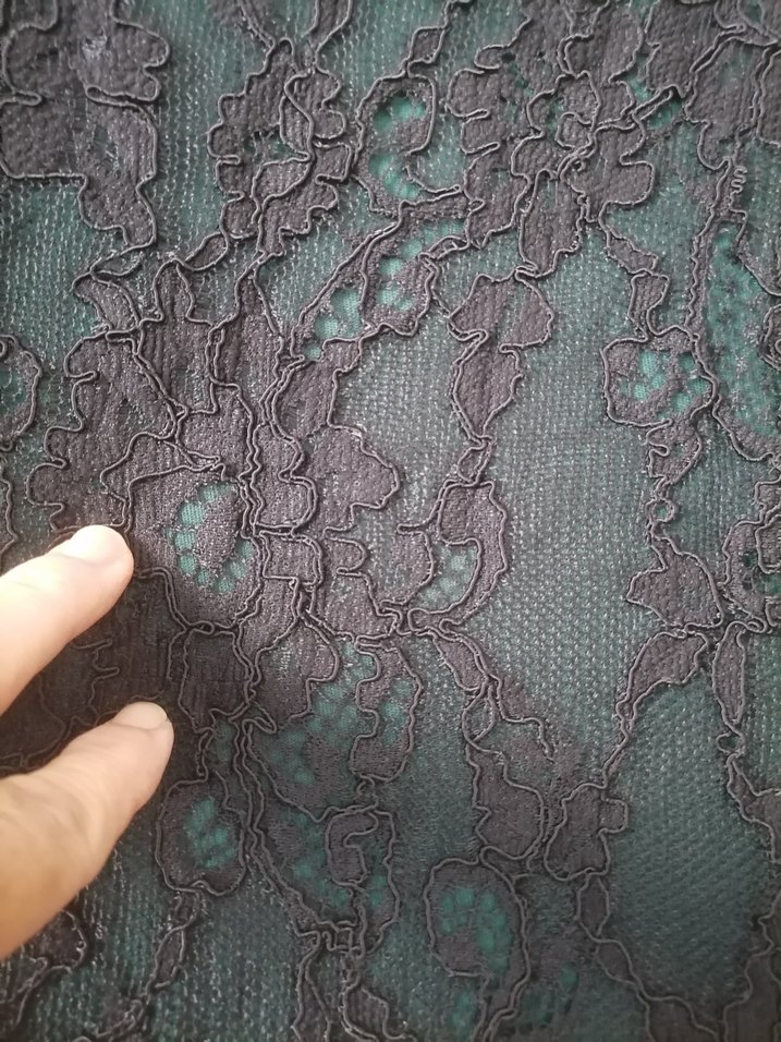 Siyah Dantel Uzun Kollu Midi Goth Elbise - Görsel 4