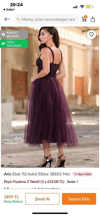 Bershka Mor abiye