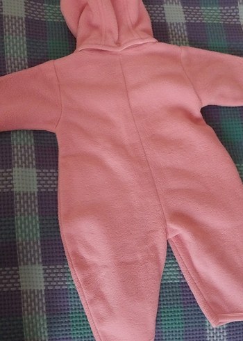 Pembe Örgü Bebek Kız Tulumu - Görsel 3