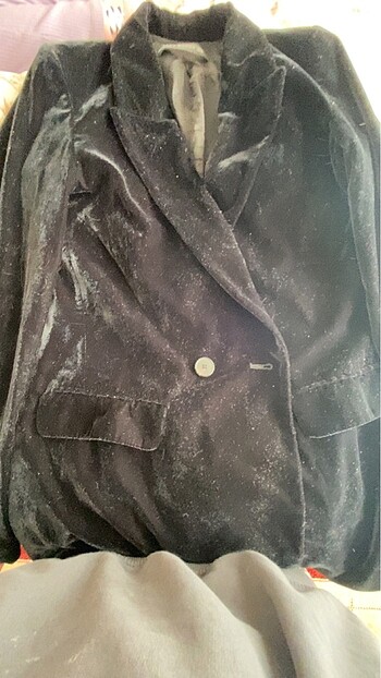 Zara zara kadife siyah blazer ceket