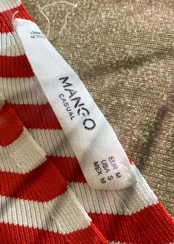 Kırmızı Çizgili V Yaka Bluz - Görsel 2