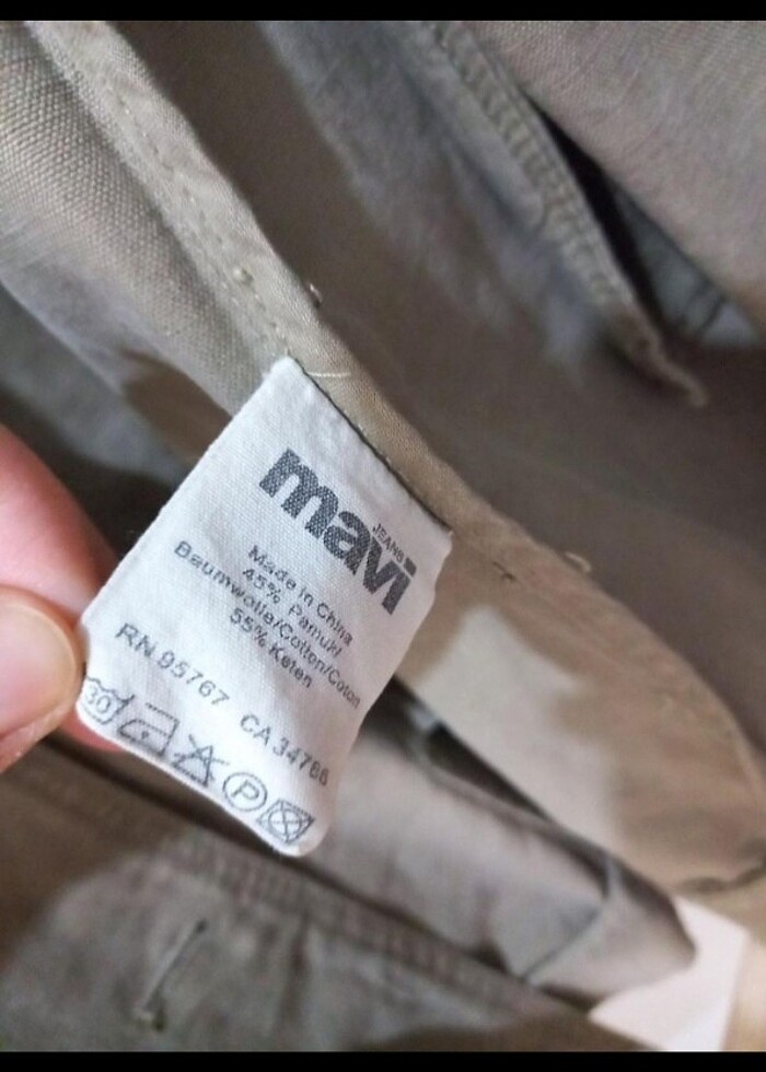 Mavi jeans keten trenckot - Görsel 2