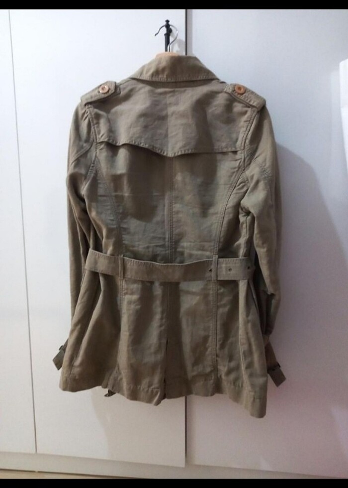 Mavi jeans keten trenckot - Görsel 5