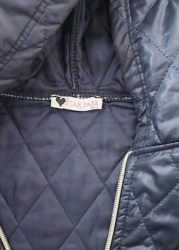 Kadın M Beden Lacivert Kapşonlu Yağmurluk - Görsel 3