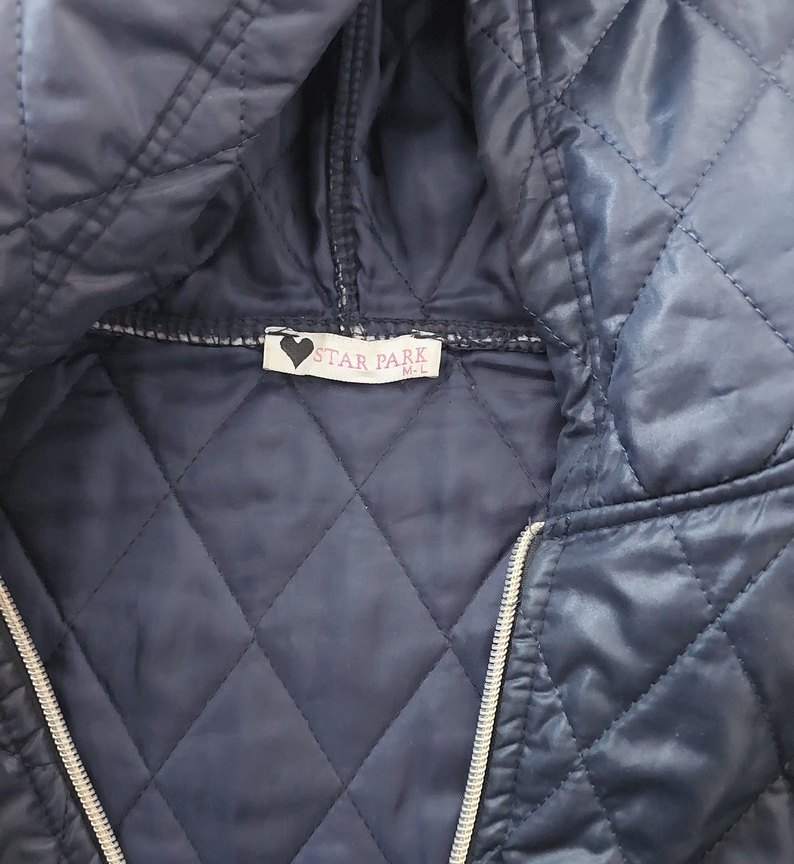 Kadın M Beden Lacivert Kapşonlu Yağmurluk - Görsel 3