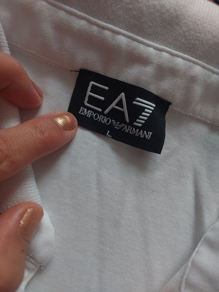 EA7  Beyaz Polo Tişört — görsel 2/3