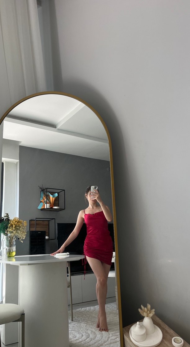 Saten gece elbisesi - Görsel 2