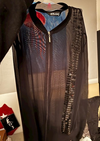 Transparan tül hırka - Görsel 4