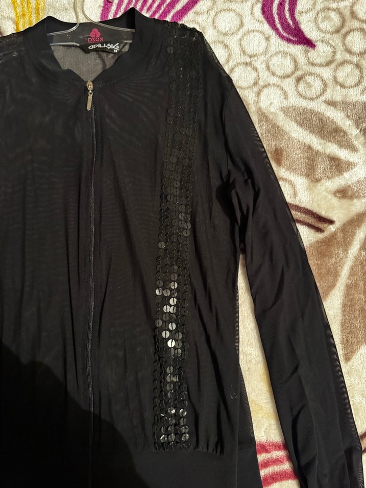 Transparan tül hırka - Görsel 2