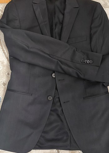 Hatem Sayki Siyah Düğmeli Tuxedo Ceket - Görsel 2
