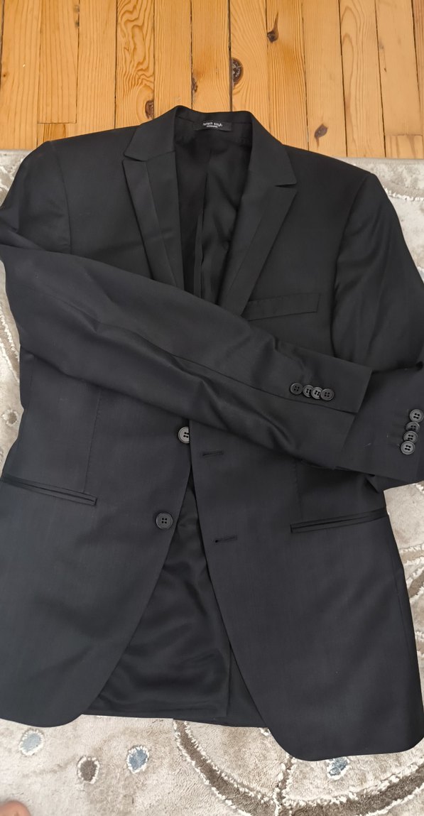 Hatem Sayki Siyah Düğmeli Tuxedo Ceket - Görsel 4