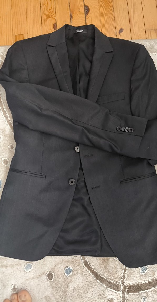 Hatem Sayki Siyah Düğmeli Tuxedo Ceket - Görsel 2