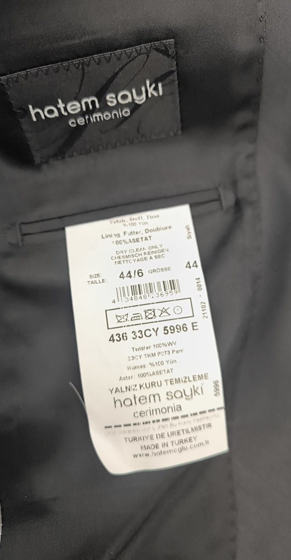 Hatem Sayki Siyah Düğmeli Tuxedo Ceket - Görsel 5