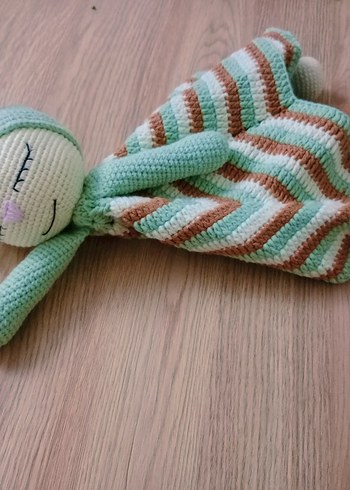 Nakışlı Pastel Renkli Örgü Çocuk Battaniyesi - Görsel 2