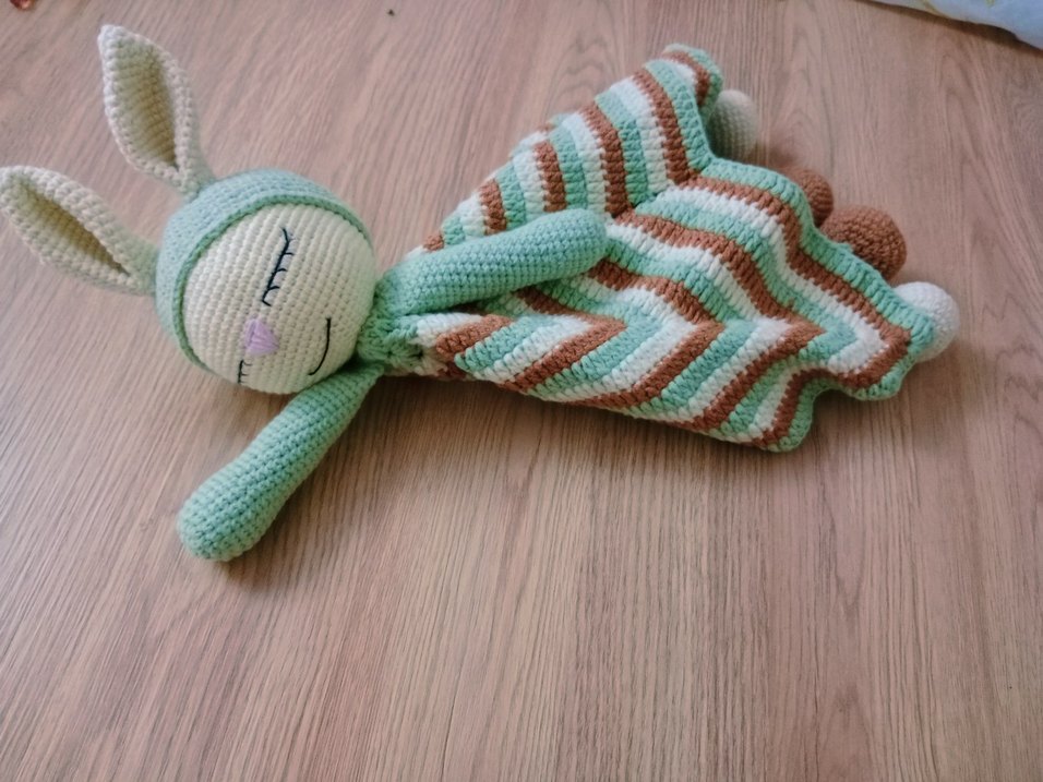 Nakışlı Pastel Renkli Örgü Çocuk Battaniyesi - Görsel 2