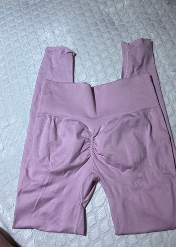 s Beden Fermuarlı Pembe Spor Kadın Tayt