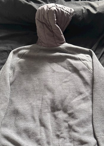 xxl Beden Gri Kapüşonlu Kadın Spor Ceket