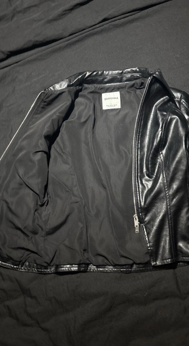 Siyah Deri Kadın Ceket, Fermuarlı, Rock Punk - Görsel 3