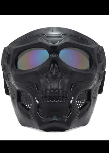 Kafatası Desenli Siyah Biker Maske - Görsel 2