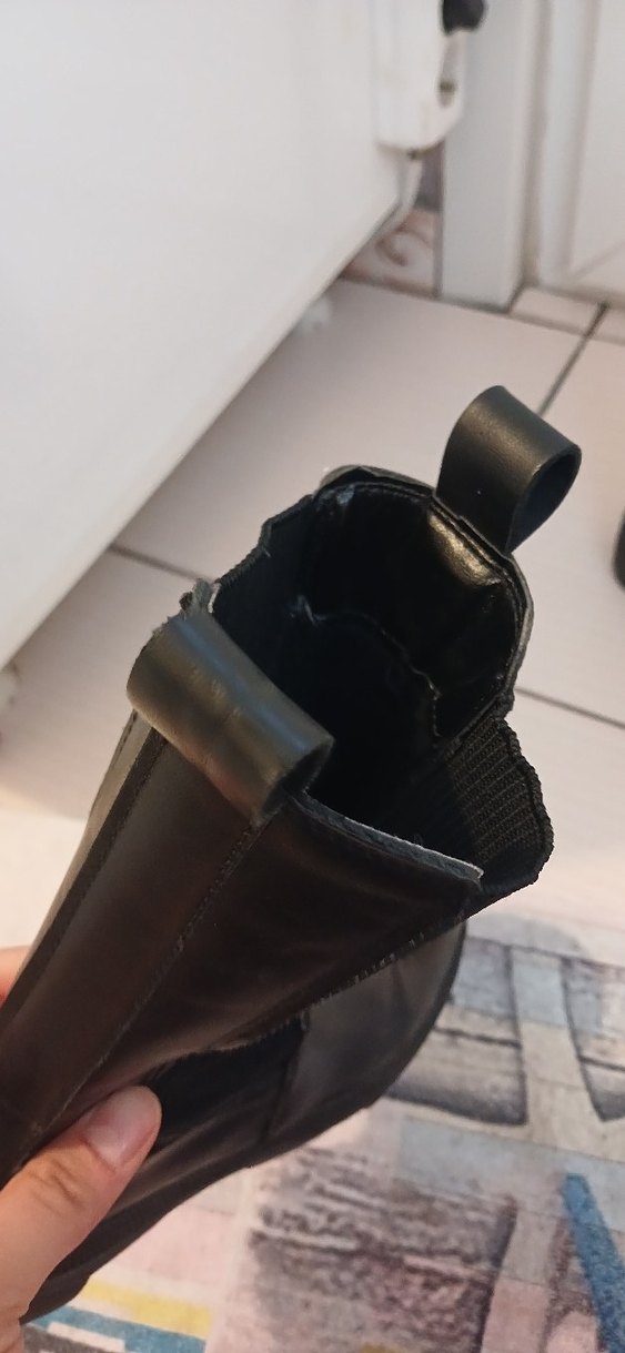 Siyah Deri Gotik Kadın Botu - Görsel 4