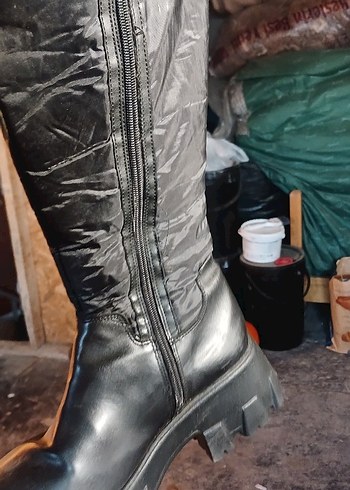 Renkli Baskılı Deri Biker Çizme - Görsel 2