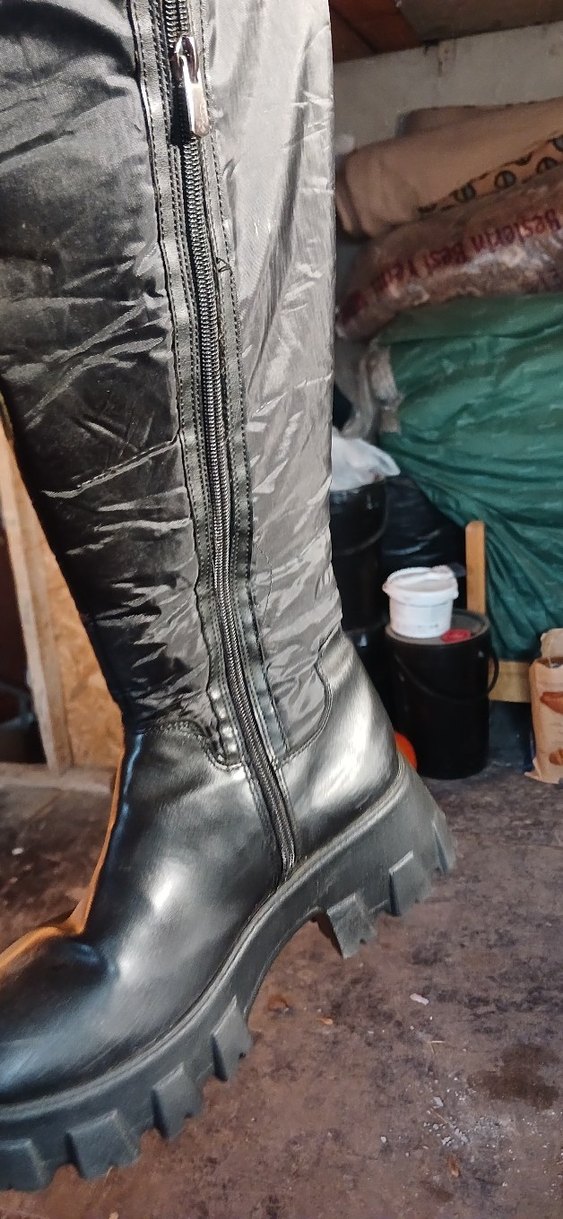 Renkli Baskılı Deri Biker Çizme - Görsel 2