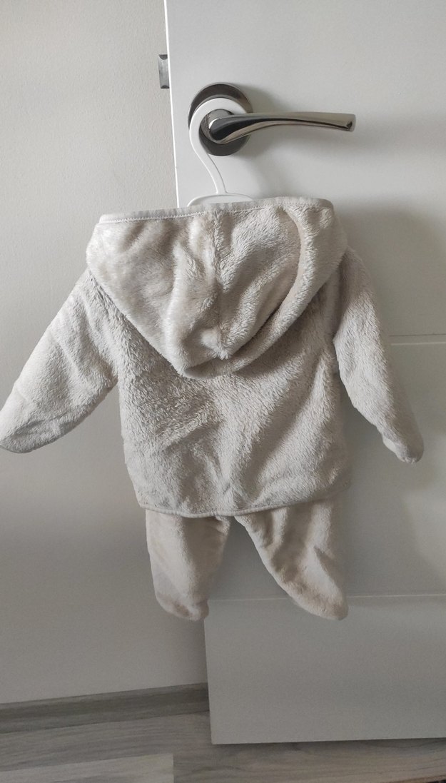 Bej Kürklü Nakışlı Bebek Tulumu - Görsel 3