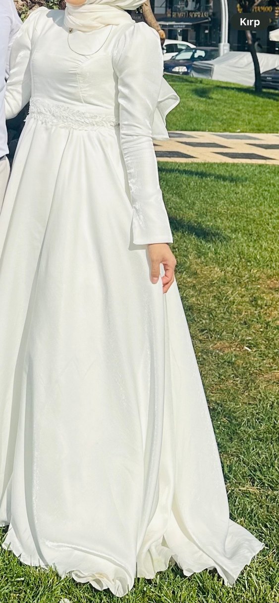 Kırık beyaz nikah elbisesi - Görsel 4