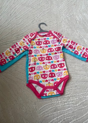 Uzun Kollu Renkli Baskılı Örme Bebek Body - Görsel 2