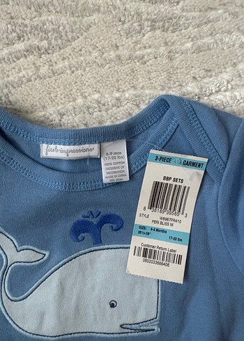 Mavi Erkek Bebek 3'lü Kıyafet Seti - Görsel 2