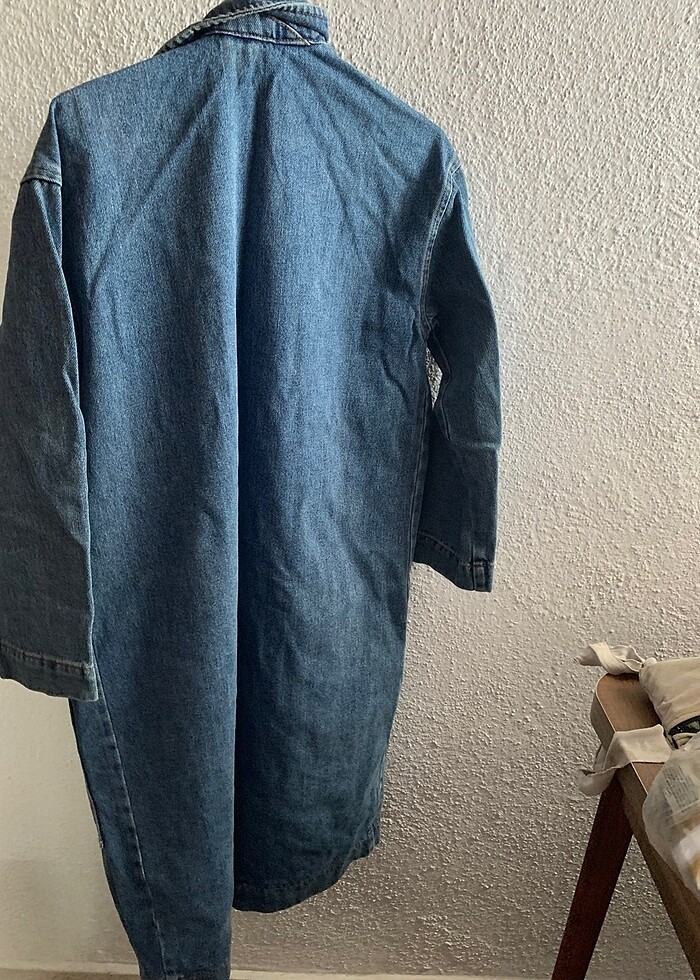 Uzun kot ceket - Görsel 3