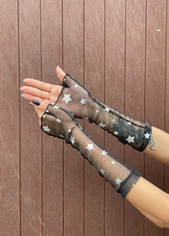 Varak baskılı Tül Kolluk  - Görsel 2