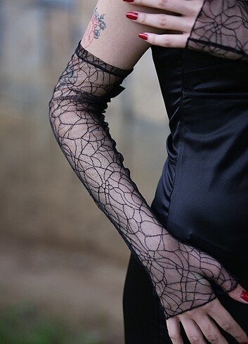 Dantel Ağ Desenli Simli Kolluk - Görsel 2